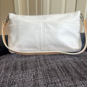Ralph Lauren White Leather Bag